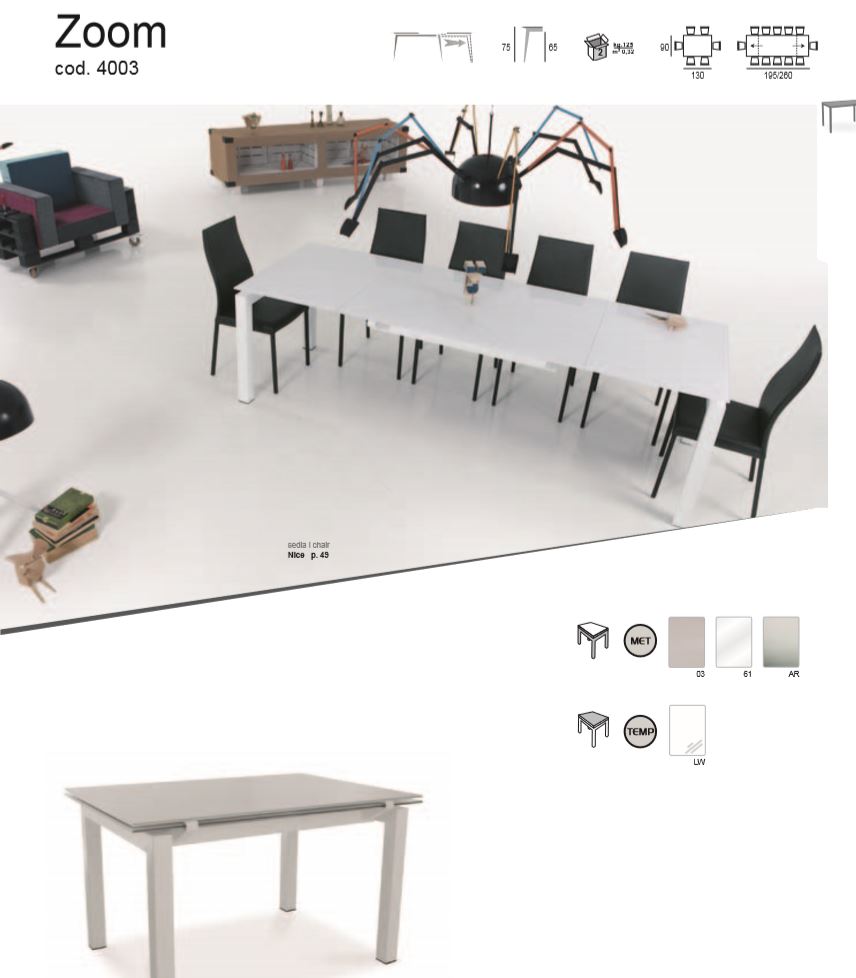 Кухонный стол модерн Zoom